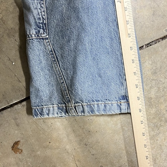 We The Free Free People Call Me Crazy Low Rise Flare Cargo Jeans Sz 28 Y2K Utilt - Picture 5 of 7